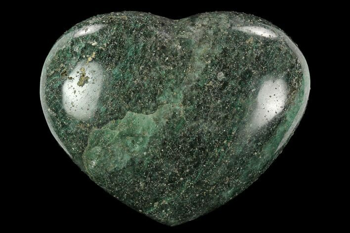 Polished Fuchsite Heart - Madagascar #126781